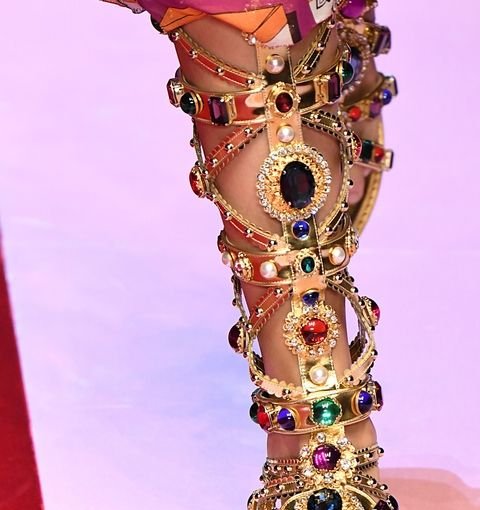 Dolce and Gabbana shoes presented during Milan Fashion Week.