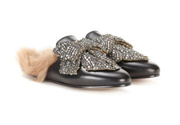 Gucci sparkling slippers are one of our favourite pieces this season.