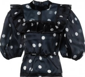 This Ganni polkadot top is the perfect option for summer office look.
