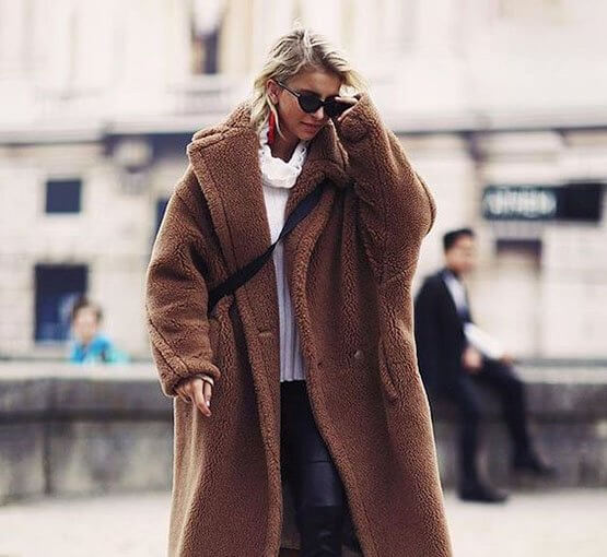 The magic of gentle touch of the teddy bear coat throws us into desire, to buy all possible lengths, colours and textures.